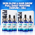 Skin Glow & Hair Grow Full Daily Routine (Serum + Oil)